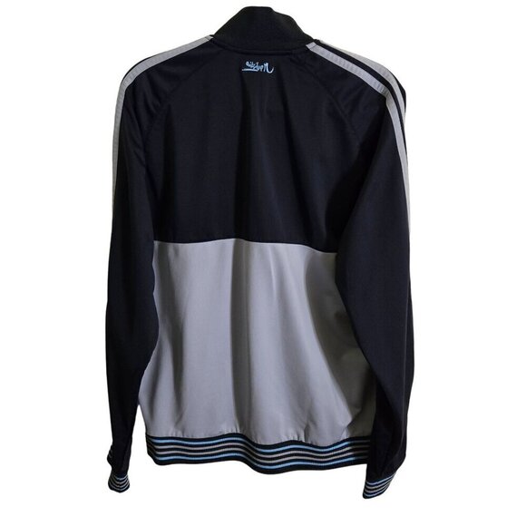 Quicksilver 90s Full Zip Logo Embroidered Mock Neck Track Jacket Pockets Size L - Picture 3 of 7
